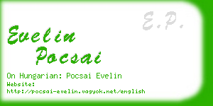 evelin pocsai business card